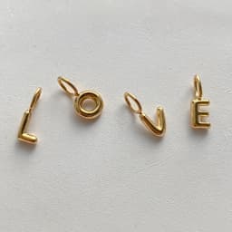 EMANCO Stainless Steel 3D Bubble Alphabet Charms Minimalist Style Letter Elements DIY Necklace Bracelet Jewelry Making