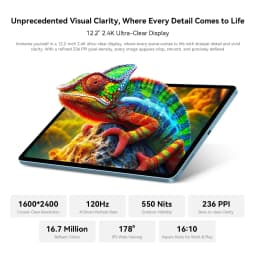 New Blackview MEGA 5 AI Tablet 12.2" 2.4K 120Hz Display 12GB 256GB 10000mAh 55W Charging 4G Android 16 PC Pad