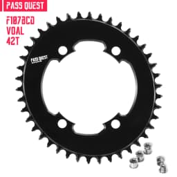 PASS QUEST 107BCD Bicycle Chainring 42T-58T Close Disc Black Chainwheel Narrow Wide Teeth forAXS Sprocket for Sram FORForce Aero