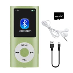 MP3 Player with Earphone Data Cable Stylish Multifunctional Lossless Sound Slim 1.8 Inch LCD Screen Portable MP3 Music Players