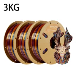 ERYONE 3KG PLA Silk Twist Rainbow Premium Shiny Filament 3D Print, Multicolor, PLA Silk Twist Rainbow Filament, 1KG/Spool
