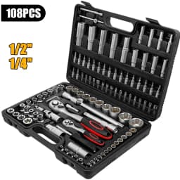 Ratchet Socket Wrench Set Car Repair Tool Ratchet Torque Wrench Combo Kit 1/4 3/8 1/2 Ratchet Spanner Screwdriver Bits Hand Tool