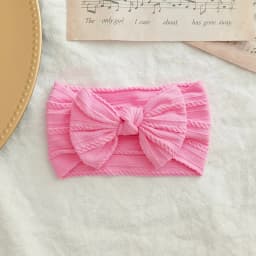 1/3/4/6Pcs Solid Color Baby Headband Bow Children Hair Band Elastic Nylon Newborn Soft Turban Headwrap Kid Hair Accessories