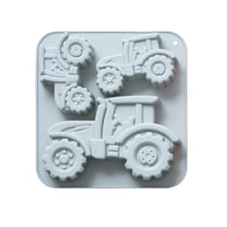 3-Cavity Tractor-Shaped Silicone Mold of Different Sizes Chocolate Jelly Ice Cube Cake Mold High Temperature Resistant