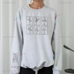 Custom Ballet Dancer Personalized Name Mom Gift Aesthetic tamp Sweatshirt Mama Recital autumn and winter Long Sleeve Pullover