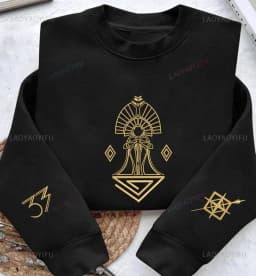 Clair Obscur Expedition 33 Sweater Elegant Gold Line Embroidered Shirt Gift for Gamer Sweatshirt Streetwear 2025 Women Men Topa