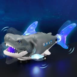 Electric Multi-directional Swaying Shark Color-changing Music Light Artificial Animal Toy Electronic Pets Toys for Boys Gifts
