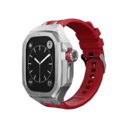 Luxury Stainless Steel Mod Kit for Apple Watch Ultra 49MM 2/1 for IWatch Series Ultra Liquid Silicone Strap Replace Accessories