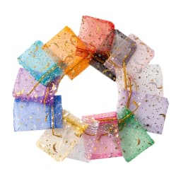 50Pcs Organza Bag Jewelry Packaging Gift Candy Wedding Party Goodie Packing Favors Pouches Drawable Bags Present Sweets Pouches