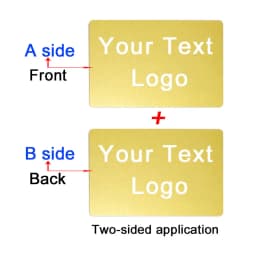 86x54x0.4mm Personalize Your Logo Text Aluminium Plate Custom Badge Adhesive Tape ID Door Wall Mailbox Business Card Name Tag