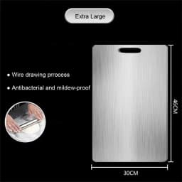 Cutting Boards for Kitchen Stainless Board 304 Steel Thickened Double Sided Food Grade Portable Fruit Meat Chopping