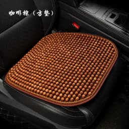 Car Seat Cushion Summer Cool Cushion Single Piece of Wood Beads Summer Breathable Cushion Ventilation Cold Four Seasons Availabl