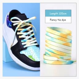 Tie Dye Shoelaces Gradient Colors Shoe Laces for Sports Shoes Boots Sneakers Skates Casual Shoes Flat Shoelace 120/140/160CM