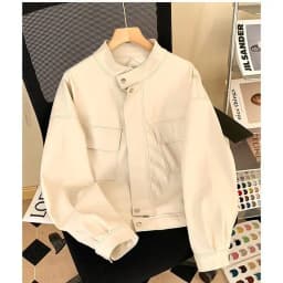 Motorcycle Leather Jacket Ladies 2026 Spring Autumn New Fashion PU Leather Coat Women Short Outcoat Stand Collar Casual Overcoat