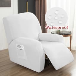 Water-resistant Recliner Covers with Pockets Stretch Reclining Chair Covers Sofa Couch Covers Furniture Protector for Pet Kids