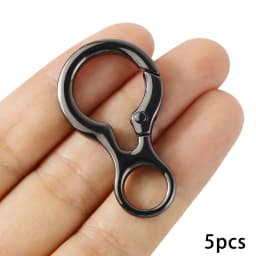 5pcs Spring Round O Ring Snap Hook, Metal Purse Handbag Hardware Bag Clip Spring Keychain