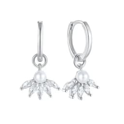 925 Sterling Silver Ear Needle Crystal Zircon Tassel Pendant Hoop Earrings Retro Small Fragrance Style High Jewelry Women Gifts