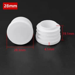 5~100Pcs 13mm~114mm White Round Plastic Blanking End Caps Chair Legs Tube Pipe Inserts Plug Bung Dust Cover Furniture Parts