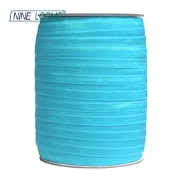 NINE LOOMS Plain Shiny Fold Over Elastics FOE 5/8" 15mm Spandex Band Tape Hair Tie Headband DIY Sewing Trim 50 100 Yard by Spool