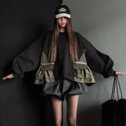 Chic Autumn Winter Women's Crew Neck Sweatshirt Long Sleeve Color Block Design Large Pocket Casual Comfortable Streetwear