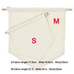 1PCS Pin Display Pennant Black White Fabric Flag Lapel Badge Jewelry Storage Rack Brooches Canvas Wall Banner Decoration Show