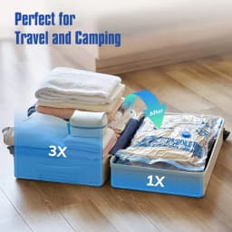 Vacuum Pump for Bags Transparent Folding Compressed Space Saving Vacuum Bag for Clothes Vacuum Storage Bags with Pump
