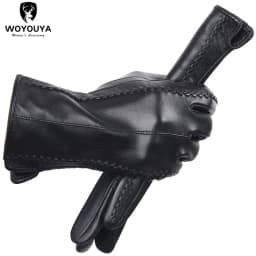 Touch Screen Leather Gloves, High-End Leather Gloves Women, Genuine Leather Winter Gloves, Keep Warm Women's Leather Gloves-2226