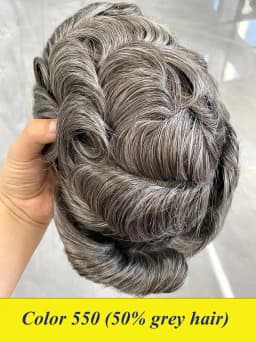 Bond--Male Hair Prosthesis Mono Lace,PU Front And NPU Back Men's Wig Durable Men's Capillary Prothesis 100% Natural Wigs For Men
