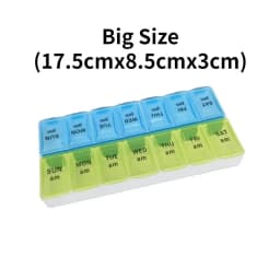 New Travel Pill Case Weekly Portable Organizer Box 7 Days 14 Grids Pills Container Storage Tablets Vitamins Medicine Fish Oils