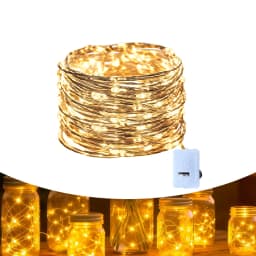 1/5/10Pcs Battery LED String Lights Copper Silver Wire Garland Light Waterproof Fairy Lights Party Decoration Christmas Wedding