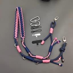 Colorful Paracord DIY Hand-Braided Adjustable Replacement Bag Strap Outdoor Anti-lost Camera Phone Lanyard Crossbody Strap