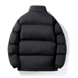 Male Solid Color Stand Collar Cotton Jacket Men Windproof Winter Thick Warm Parka Coat Men's Cotton Coat Thick Mens Warm Clothes