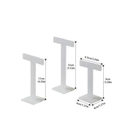 Jewelry Display Rack, Acrylic T-shaped Earring Display Stand Set, High-end Acrylic Earrings Holder Organizer Case White Acrylic