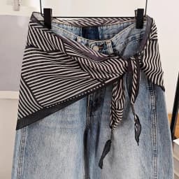 Elegant Multi-functional Floral Triangle Scarf cotton Floral Waist Belt Triangle Tie-Dye Women's Necktie Summer