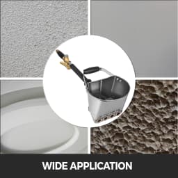 SucceBuy Mortar Sprayer Gun 4-Jet 3kW Wall Stucco Shovel Hopper Cement Spray Gun Plaster Ceiling Paint Concrete Sprayer Tool