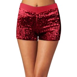 Women Sequins Shorts High Waisted Vintage Disco Dance Hot Pants Shiny Glitter Jazz Nightclub Mini Short Stretch Summer Shorts