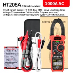 HABOTEST HT208D Digital Clamp Meter AC/DC True RMS Multimeter Automatic Range Tester Current Clamp Meter for Electrical Testing