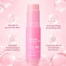 PDRN Infused Pink Collagen Multi Balm Stick Hydrating Firming Wrinkle Care Stick Target Face Neck Eye Lip Dry Dull Skin
