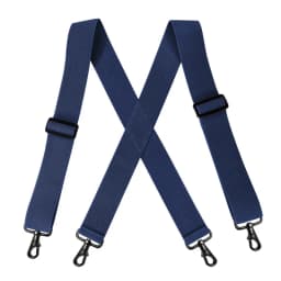 Heavy Duty Big Size Work Suspenders for Men 5cm/2 Inch Wide X Back with 4 Strong Clips Adjustable Elastic Trouser Braces Straps