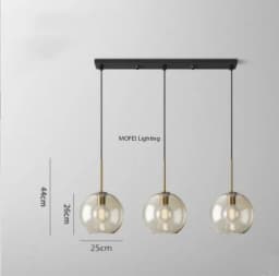 Art Industrial Retro E27 Glass Pendant Light Nordic Loft Chandelier Kitchen Restaurant Minimalist Hanging Lamp Suspension LED
