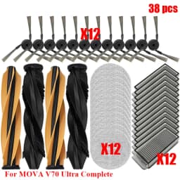 Compatible Fit For MOVA V70 Ultra Complete Vacuum Cleaner Replacement Parts Main Roller Side Brush HEPA Filter Mop Cloth Spare