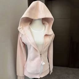 Korean Spring New Slim Solid Color Hooded Jacket 2026 Womens Hooded Zipper Slim Y2k Jacket Casual Fashion Street Sweatshirt Top