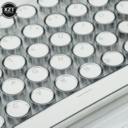 104Pcs/Set PBT Universal Round Key Cap Keycaps for Cherry MX Mechanical Keyboard Universal Backlit Round Design