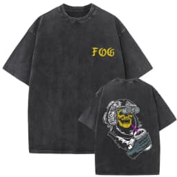 Forward Observations Group Vintage Washed T-shirt Skeleton Graphic T Shirts Men Women Fashion Oversized T-shirts Male Streetwear