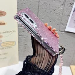 Luxury Full Glitter Diamond Bracelet Chain Phone Case for Samsung Galaxy Fold8 Fold 8 Wide Shockproof Slim Fit Skin Feel Cover