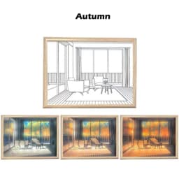 Creativity Night Light Simulation Gift Sunset Mood Photo Frame Lamp INS Anime Painting Led Lights Decoration Lighting