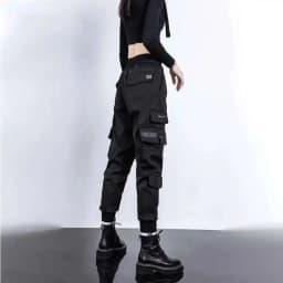 HKSH Women Tide Cargo Pants Casual Loose Trend American Pockets Safari Style Overalls High Street Foot Binding Hiking Ins HK3902