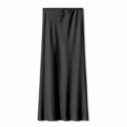 2026 Spring Summer Solid Color Satin Long Skirt For Women High Waist Lace-Up Fashion Elegant Faldas Light Luxury Women's Skirt