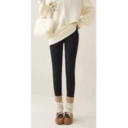 Korean High Waist Plus Velvet Warm Leggings Solid Color Tight Elasticity Outdoor Wear Sharkskin Leggings Winter Yoga Leggings