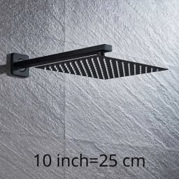 Rainfall Shower Head 8"/10"/12" Square Bathroom Ultrathin Rain Top Shower Head with Shower Arm Faucet Accessories Wall Mounted